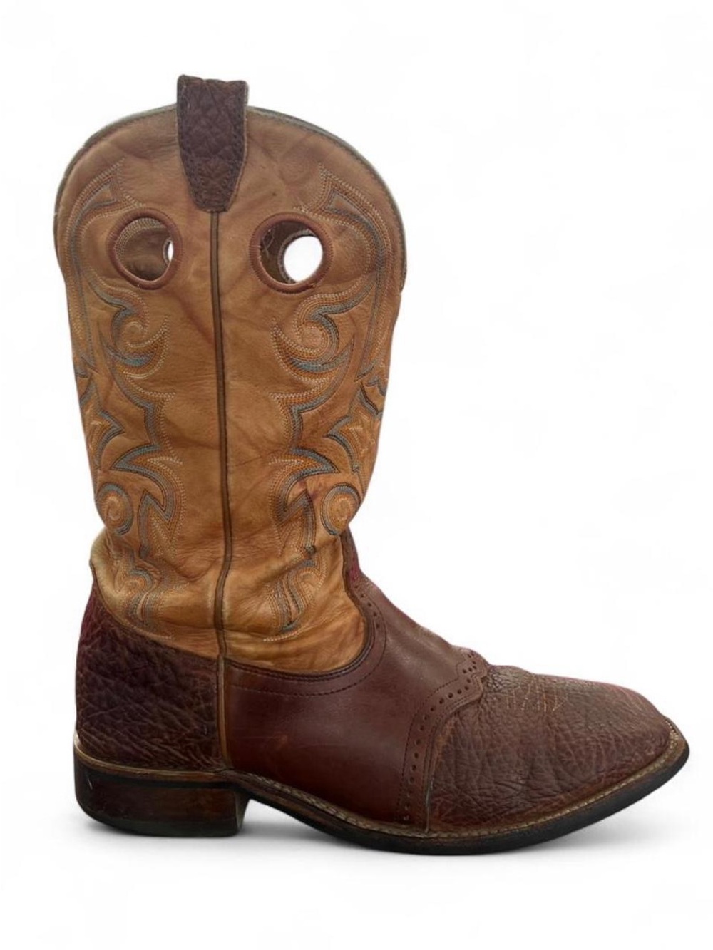Mens Boulet Bullhide Leather Western Boots size 11 EEE